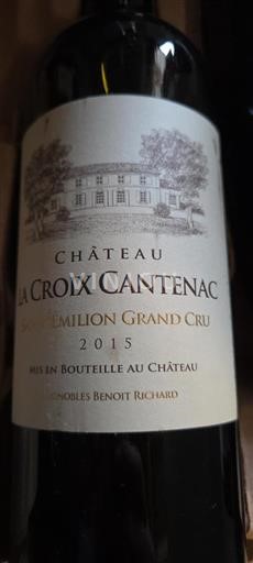 Bordeaux Saint-Émilion Grand Cru Grand Cru Château La Croix Cantenac 2015