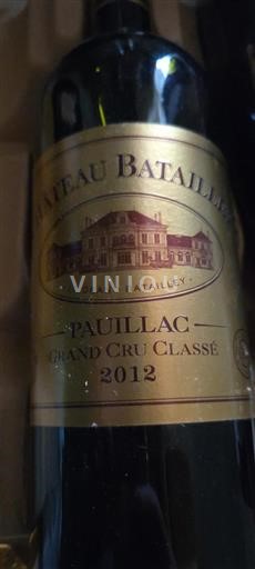 Bordeaux Pauillac Grand Cru Château Batailley Le Grand Batailley 2012