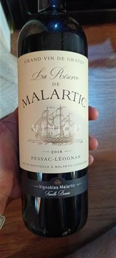 Bordeaux Pessac-Léognan Château Malartic-Lagravière La Réserve de Malartic 2018