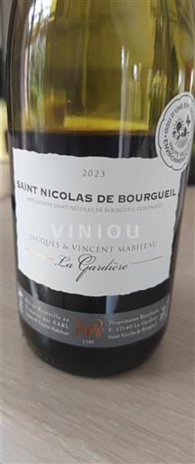 Vallée de la Loire Saint-Nicolas-De-Bourgueil Jacques & Vincent Mabileau La Gardière 2023