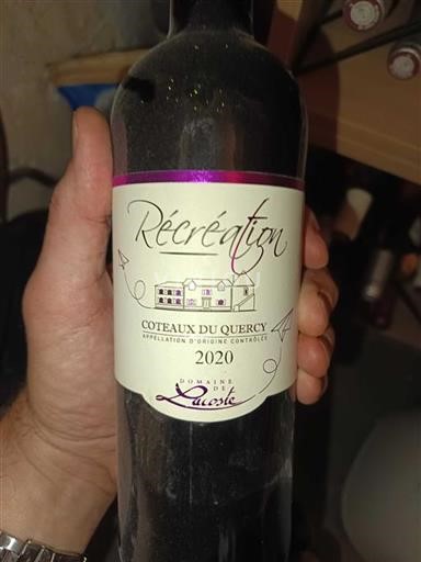 South West Coteaux du Quercy Domaine Lacoste Récréation 2020