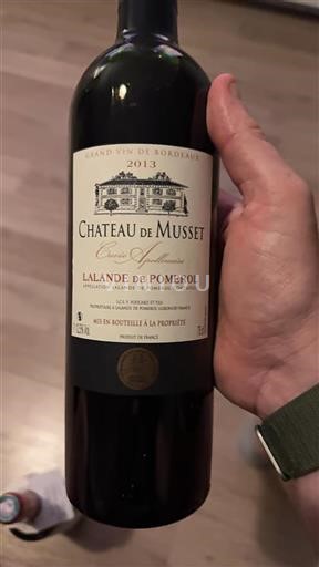 Burdeos Lalande-de-Pomerol Château Musset Apollinaire 2013