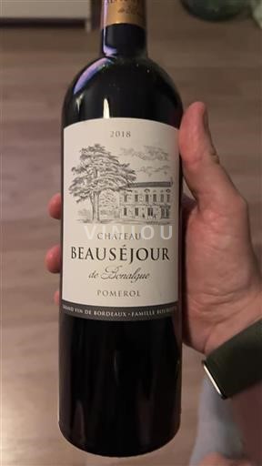 Bordeaux Pomerol Château Beauséjour de Bonalgue 2018