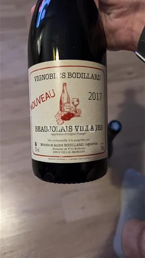 Beaujolais Beaujolais Dorpen Vignobles Bodillard Nouveau 2017