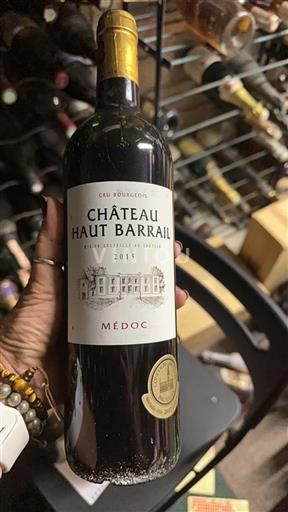 Bordeaux Médoc Cru Bourgeois Haut Barrail 2015