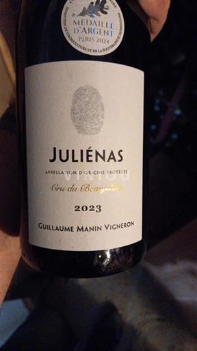 Beaujolais Juliénas Guillaume Manin Vigneron 2023