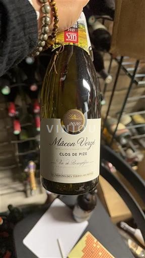 Burgundy Mâcon and Mâcon-Villages Vignerons des Terres Secrètes Clos de Pize 2020