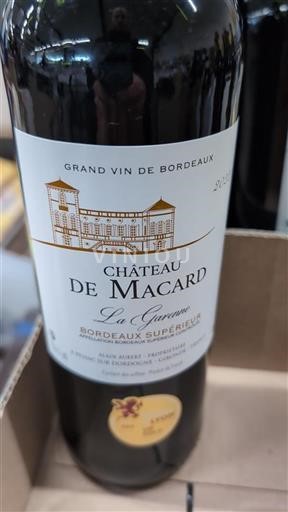 Bordeaux Bordeaux superiore Château Macard La Garenne 2022
