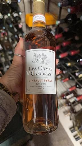 Languedoc-Roussillon Pays d'Oc Les Ormes de Cambras Cinsault Syrah 2015