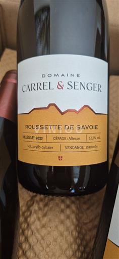 Vin Blanc sec Domaine Carrel & Senger 2023 France Savoie et Bugey Roussette-de-savoie AOC