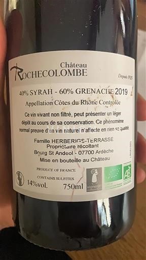 Rhône Valley Côtes du Rhône Château Rochecolombe 2019