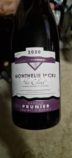 Borgoña No especificado Premier Cru Domaine Prunier Les Clous 2020