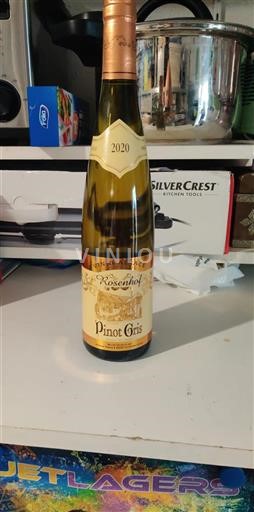 Vin Blanc sec Rosenhof 2020 France Alsace Vin de France Grand Cru