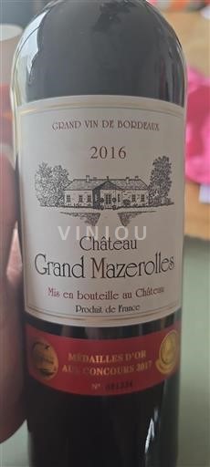 Burdeos Bordeaux Château Grand Mazerolles 2016