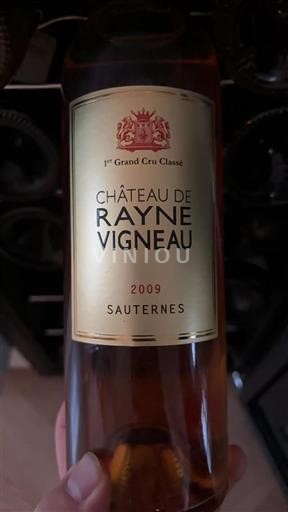 Bordeaux Sauternes Premier Cru Classé Rayne Vigneau 2009