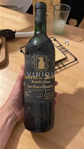Bordeaux Saint-Émilion Grand Cru Grand Cru Couvent des Jacobins 1986