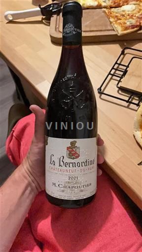 Rona dolina Châteauneuf-du-Pape M. Chapoutier La Bernardine 2001