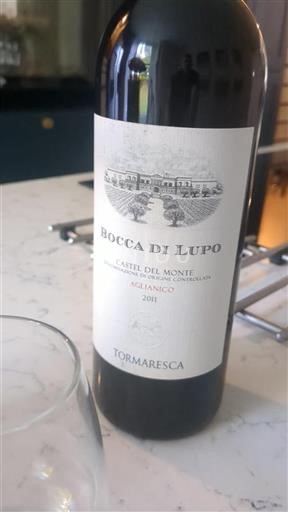 Apulia Wines Castel del Monte Tormaresca Bocca di Lupo 2011