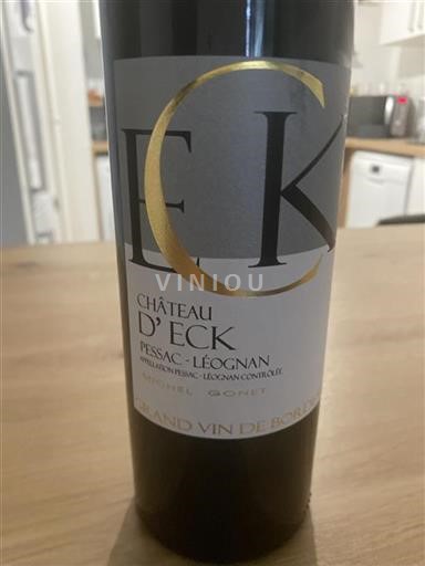 Bordeaux Pessac-Léognan Château Eck Icke årgångsbetecknad
