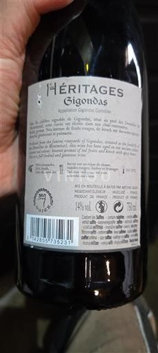 Údolí Rhôny Gigondas Antoine Ogier Les Héritages 2017