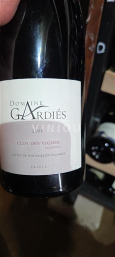 Roussillon Côtes del Roussillon Villages Domaine Gardies Clos des Vignes 2018