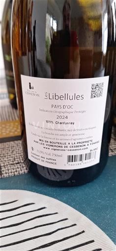 Languedoc a Roussillon Pays d'Oc Vignerons de Cessenon Les Libellules 2024