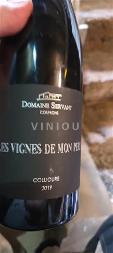 Roussillon Collioure Domaine Servant Les Vignes de Mon Père 2019