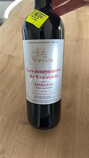 Bordeaux Margaux Les murmures de Soussans 2021