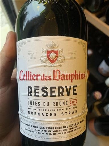 Vallée du Rhône Côtes-du-rhône Cellier des Dauphins Réserve 2019