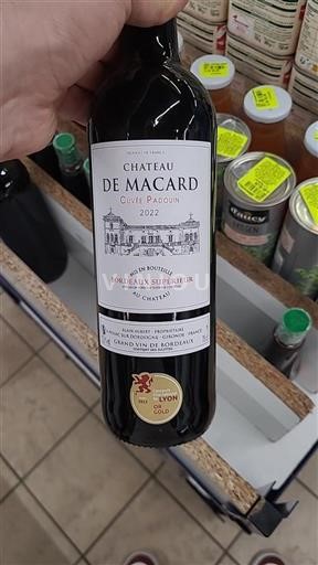 Bordeaux Bordeaux superiore Château Macard Padouin 2022