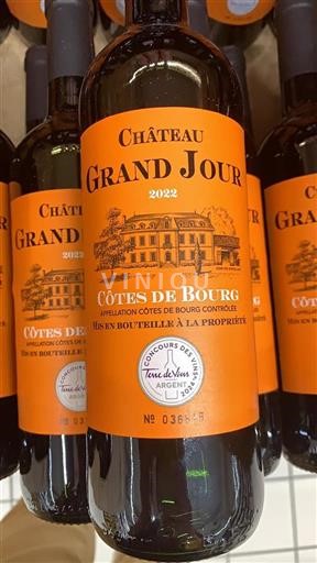 Bordeaux Côtes-de-bourg Château Grand Jour 2022
