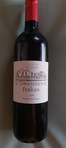 Bordeaux Pessac-Léognan Ferran L'Orangerie 2018