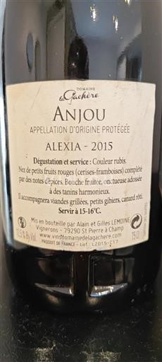 Valle della Loira Anjou Domaine La Gachère Alexia 2015