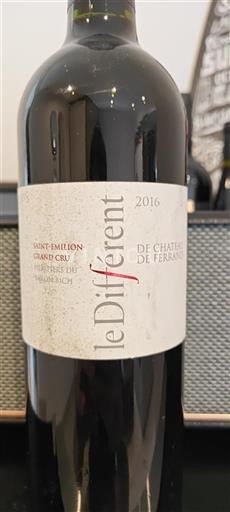 Bordeaux Saint-Émilion Grand Cru Grand Cru Château Ferrand Le Différent 2016