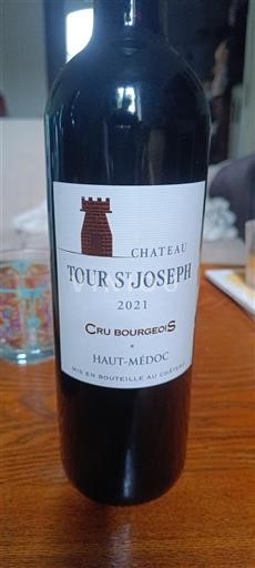 Bordeaux Haut-Médoc Cru Bourgeois Château Tour St Joseph 2021