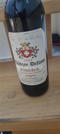 Vin Rouge sec Château Deltour 1998 France Bordeaux Pomerol AOC