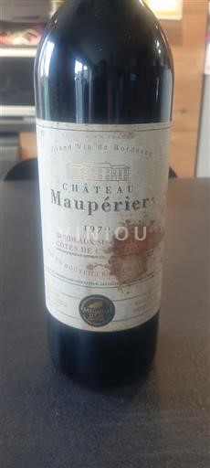 Bordeaux Bordeaux Supérieur Château Maupérier 1979