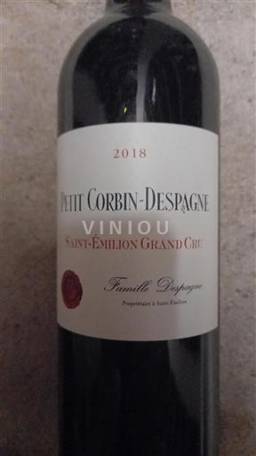 Bordéus Saint-Émilion Grand Cru Petit Corbin-Despagne 2018