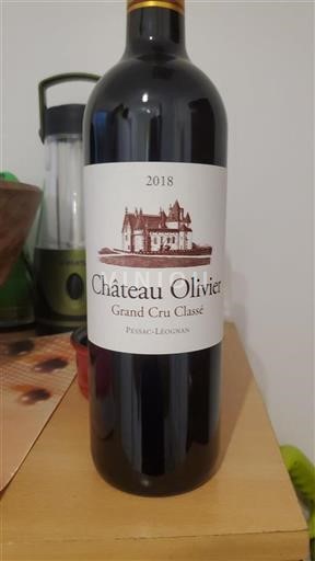 Bordeaux Pessac-Léognan Grand Cru Château Olivier 2018
