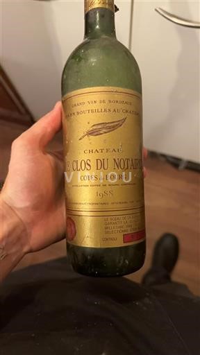 Bordeaux Côtes-de-bourg Château Le Clos du Notaire 1988