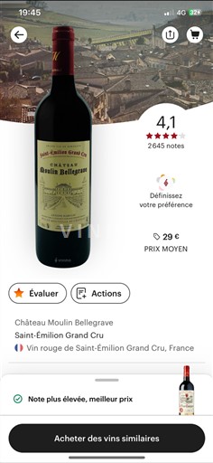Bordeaux Saint-Émilion Grand Cru Grand Cru Moulin Belle Grave 2022