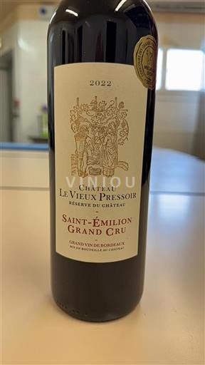 Bordeaux Saint-Émilion Grand Cru Le Vieux Pressoir R%c3%a9serve du Ch%c3%a2teau 2022