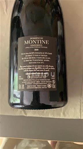 Vallée du Rhône Vinsobres Domaine Montine Vinsobres 2020