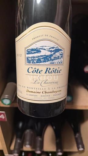 Vallée du Rhône Côte-rôtie Domaine Chambeyron La Chavarine 2012
