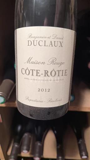 Rhônedalen Côte-rôtie Duclaux Maison Rouge 2012