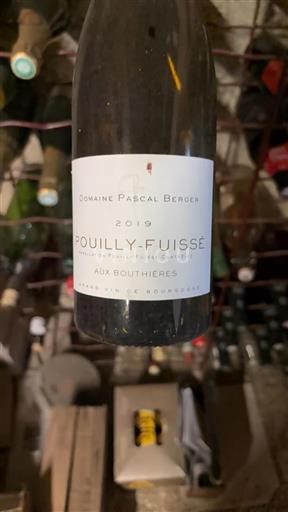 Bourgogne Pouilly-fuissé Domaine Pascal Berger Aux Bouthières 2019