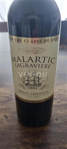 Bordeaux Pessac-Léognan Grand Cru Château Malartic Lagravière 2004