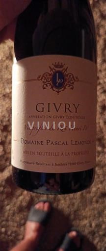 Bourgogne Givry Premier Cru Domaine Pascal Lemonde Ikke årgangsbestemt
