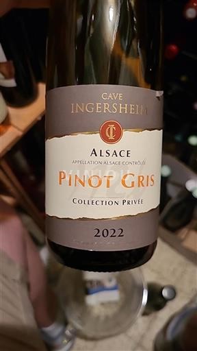 Vin Blanc sec Collection Privée Cave Ingersheim 2022 France Alsace Grand Cru