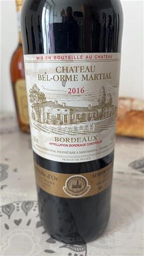 Burdeos Bordeaux Château Bel-Orme Martial 2016